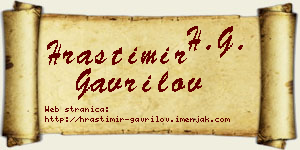 Hrastimir Gavrilov vizit kartica
